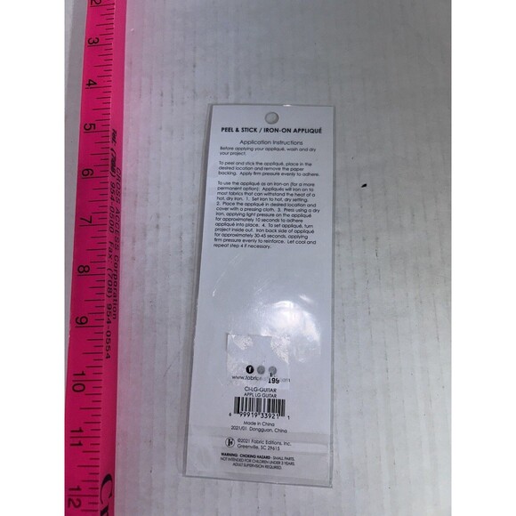 Iron on patch Guitar peace sign rainbow - Picture 4 of 6